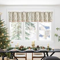 Cortina Valance, linho, camada dupla, 45x45cm, verde, pacote com 2 unidades Cortina Valance, linho, camada dupla, 45x45cm, verde, pacote com 2 unidades