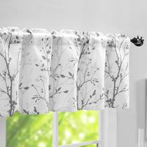 Cortina Valance Luvyohmee Tree Branch Print 45 cm cinza Cortina Valance Luvyohmee Tree Branch Print 45 cm cinza