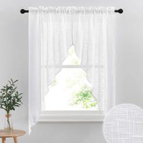 Cortina Valance RYB HOME de linho texturizado semitransparente L 36 x L 63