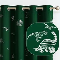 Cortina Vangao Kids Dinosaur Blackout 160x160 cm 2 painéis