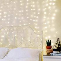 Cortina Varal Luz Led Natal Área Externa Interna Brilhante Cortina Varal Luz Led Natal Área Externa Interna Brilhante