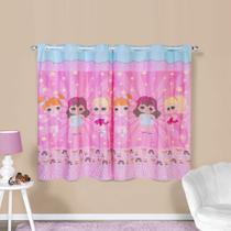 Cortina Varão 2 metros Quarto Infantil Bebe Estampada Boneca Cortina Varão 2 metros Quarto Infantil Bebe Estampada Boneca