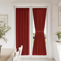 Cortina Vatge French Door Vermelha 63x183 cm 1 painel Cortina Vatge French Door Vermelha 63x183 cm 1 painel