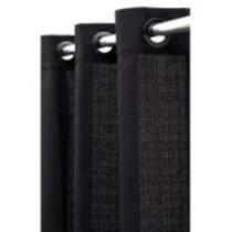 Cortina Veneza 260X170cm Preto Para Varão Becadecor