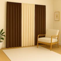 Cortina Versátil 3,00X2,80 Sala Quarto Escritório Decoração Estilo Conforto Elegante Sofisticado
