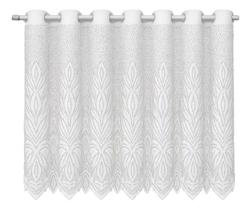 Cortina Vitrô Banheiro Rendada Romance Linha Renda Branco Listras