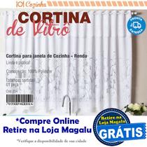 Cortina Vitro - Cozinha Rendada - cortina para Vitrô Cozinha - estampa sortida -Panami