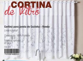 Cortina Vitro - Cozinha Rendada - cortina para Vitrô Cozinha - estampa sortida -Panami