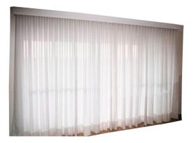 Cortina Voal 2,8m X 1,7m Sem Forro P/trilho Comum Decoração
