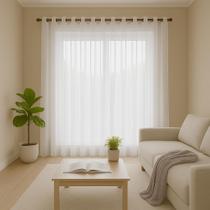 Cortina Voal 3 Metros 3,00 X 2,50 Voil Janela Sala Quarto Escritório Decoração Chá Bebe Evento