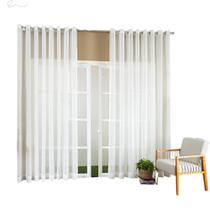 Cortina voal linho cor branco 4x 2,40 pronta entrega decorativa Cortina voal linho cor branco 4x 2,40 pronta entrega decorativa