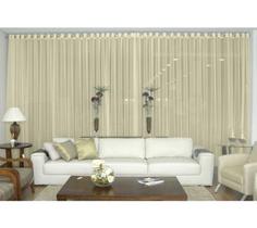 Cortina Voal Palha Sala Ou Quarto 5,00X2,50 Ilhós Cromado