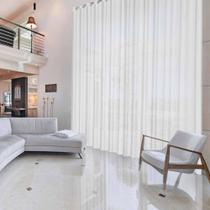 Cortina Voal Pé Direito Duplo Alta Transparente Voil Para Sala Ou Quarto 6,00 x 3,50 Ilhos Cromado Cortina Voal Pé Direito Duplo Alta Transparente Voil Para Sala Ou Quarto 6,00 x 3,50 Ilhos Cromado