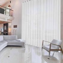 Cortina Voal Pé Direito Duplo Alta Transparente Voil Para Sala Ou Quarto 6,00 x 5,00 Ilhos Cromado Cortina Voal Pé Direito Duplo Alta Transparente Voil Para Sala Ou Quarto 6,00 x 5,00 Ilhos Cromado