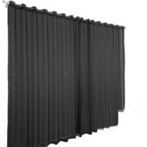 Cortina Voal Quadriculado Preto 4,00X2,80
