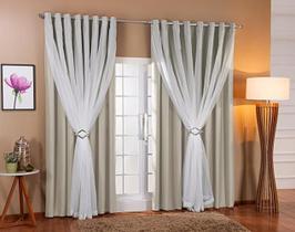 Cortina Voil Blackout 5,00x2,50 - Tecido Palha Cortina Voil Blackout 5,00x2,50 - Tecido Palha