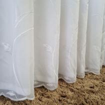 Cortina Voil Bordada Com Forro Microfibra 3 Metros De Largura Com Altura Personalizável Cortina Voil Bordada Com Forro Microfibra 3 Metros De Largura Com Altura Personalizável