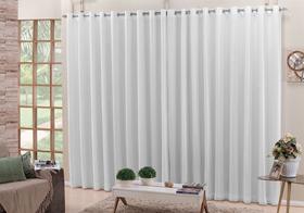 Cortina Voil Branco 3,00x2,50 Blackout Tecido Corta Luz 100%