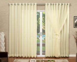 Cortina Voil com Forro Microfibra 4,00m x 2,70m - Marias Enxoval Cortinas