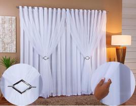 Cortina Voil Forro Microfibra 6,00 X 2,40 Branco