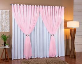 Cortina Voil Forro Microfibra Sala E Quarto 8,00 X 2,70M