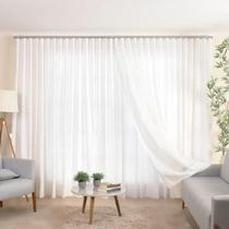 Cortina Voil Gaze De Linho 4,00x2,60 Para Trilho Suiço - Sala/Quarto Cortina Voil Gaze De Linho 4,00x2,60 Para Trilho Suiço - Sala/Quarto