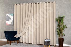 Cortina Voil Gaze Linho C/ Forro Microfibra 3,00x2,40 Cortina Voil Gaze Linho C/ Forro Microfibra 3,00x2,40