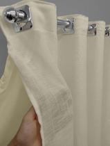 Cortina Voil Gaze Linho Palha 2,80X2,30 Forro Microfibra