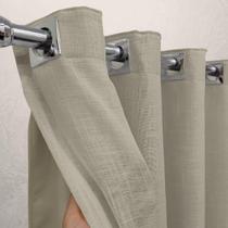 Cortina Voil Gaze Linho Palha 6,00X2,50 Forro Blackout Alto Cortina Voil Gaze Linho Palha 6,00X2,50 Forro Blackout Alto