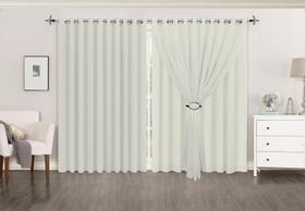 Cortina Voil Liso 7.00 x 2.20 Forro Microfibra