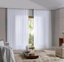 Cortina Voil Luxo Branca Com Forro 6,00 x 3,00 metros Para Trilho Suíço