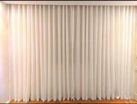 Cortina Voil Luxo Palha Forro 5,00 X 2,80 Metros Trilho