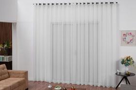Cortina Voil Para Sala Quarto 3,00 X 2,50 com Ilhós Tamanho 3 Metros pra Janela Escritório Clássica