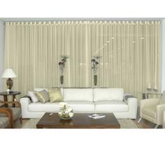 Cortina Voil Priori Sala Quarto 4,00x2,80 Ilhós Cromado - Palha - leidy enxovais Cortina Voil Priori Sala Quarto 4,00x2,80 Ilhós Cromado - Palha - leidy enxovais