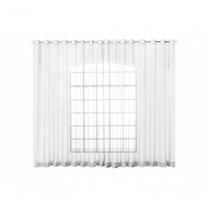 Cortina Voil Tecido 3,00x2,30m para Varão Simples Branco Ludatex Cortina Voil Tecido 3,00x2,30m para Varão Simples Branco Ludatex