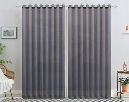 Cortina Voil trabalhado cross 3,00 x 2,50 sem forro Sala/Quarto