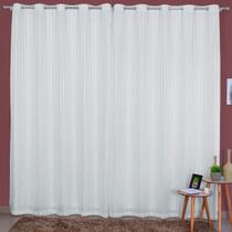 Cortina Voil Xadrez com Forro Microfibra 2,80 x 1,80 com Ilhós Cromado Decoração Cortina Voil Xadrez com Forro Microfibra 2,80 x 1,80 com Ilhós Cromado Decoração