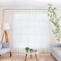 Cortina Wave Flex em Linho Sintético Off White