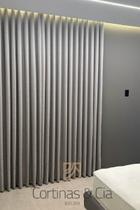 Cortina Wave para Trilho / Varão Suíço 1,75m Larg. X 2,70m Alt. Linho Sintético