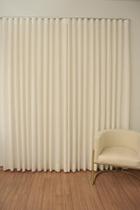 Cortina Wave para Trilho / Varão Suiço 2,75m Larg. X 2,70m Alt. Linho Sintético