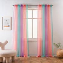Cortina Yancorp Traslúcida 2 Paneles 213 cm Largo Lino Ombre