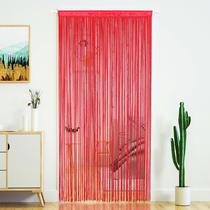 Cortina YaoYue Beaded String Tassels 100x280cm Vinho Tinto