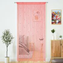 Cortina YaoYue, cordão frisado, borlas, rosa, 100x200cm Cortina YaoYue, cordão frisado, borlas, rosa, 100x200cm