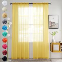 Cortina youleyar Solid Sheer Voile 2 painéis 132x160cm branca Cortina youleyar Solid Sheer Voile 2 painéis 132x160cm branca