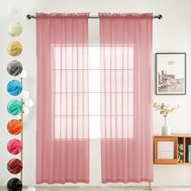 Cortina youleyar Solid Sheer Voile 2 painéis 132x213cm branca Cortina youleyar Solid Sheer Voile 2 painéis 132x213cm branca