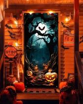 Cortina YUSPENYE Capa de porta de Halloween 90x198 cm ao ar livre