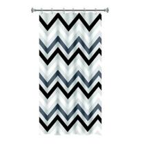 Cortina Zig Zag PVC para Box Banheiro 138x198cm com Gancho