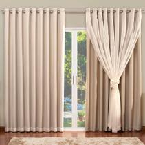 CORTINApara parede linha Premium COR PALHA TAMANHO 3.20 /2,80 COM BLACKOUT CORTA LUZ