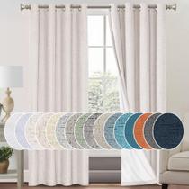 Cortinas 100% opacas de linho texturizado PrinceDeco Primitive para quarto/sala de estar, cortinas de tratamento de janelas que reduzem o ruído, tecido de estopa com forro branco, marfim, 52 x 84 polegadas (2 painéis) Cortinas 100% opacas de linho texturizado PrinceDeco Primitive para quarto/sala de estar, cortinas de tratamento de janelas que reduzem o ruído, tecido de estopa com forro branco, marfim, 52 x 84 polegadas (2 painéis)