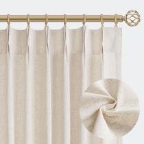 Cortinas Aersas Natural Pinch: linho plissado, 214 cm de comprimento, 2 painéis Cortinas Aersas Natural Pinch: linho plissado, 214 cm de comprimento, 2 painéis